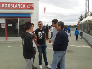 Con José Alcalá, entrenador del Aravaca
