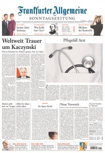 Frankfurter Allgemeine Zeitung, published in Frankfurt, Germany