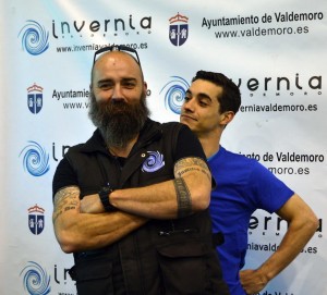 Javier Fernández y David Sánchez, gerente de la pista de Invernia Valdemoro. 