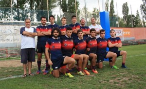 Equipo masculino del CRM en el Campeonato Nacional de Rugby Seven en Jaca
