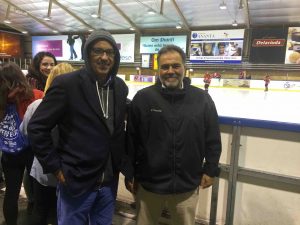 Pancho Bravo de Urquía (pte Hockey Hielo Majadahonda) con Federico Utrera (MJD Magazin)