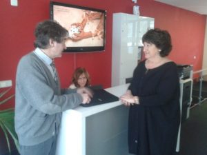 Charo Miguélez con Claudio Todaro y María Amorone (Club Empresarial de Majadahonda)