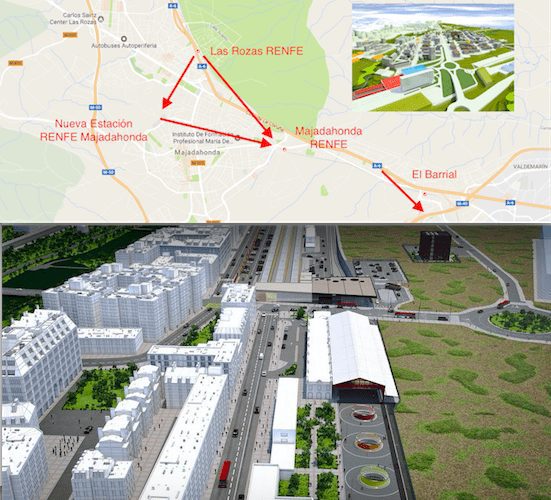 Fomento diseña otra estación de RENFE en el centro de Majadahonda y más accesos A-6/M-40