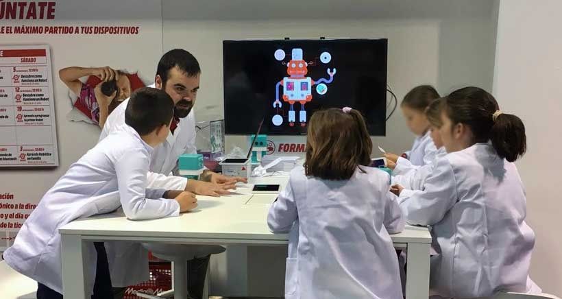 Exito de los talleres de robótica educativa para niños en Mediamarkt Majadahonda