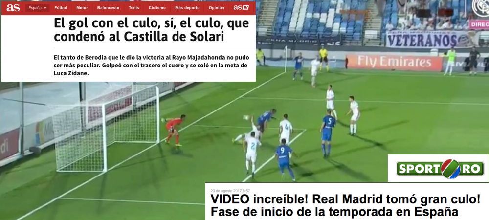 El insólito gol «con el culo» de Berodia al Real Madrid-Castilla da la vuelta al mundo