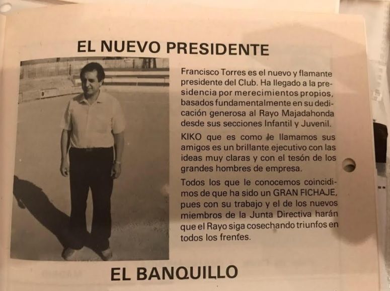 Leyendas del Rayo Majadahonda: el presidente Francisco Torres visto por su hija con fotografías inéditas