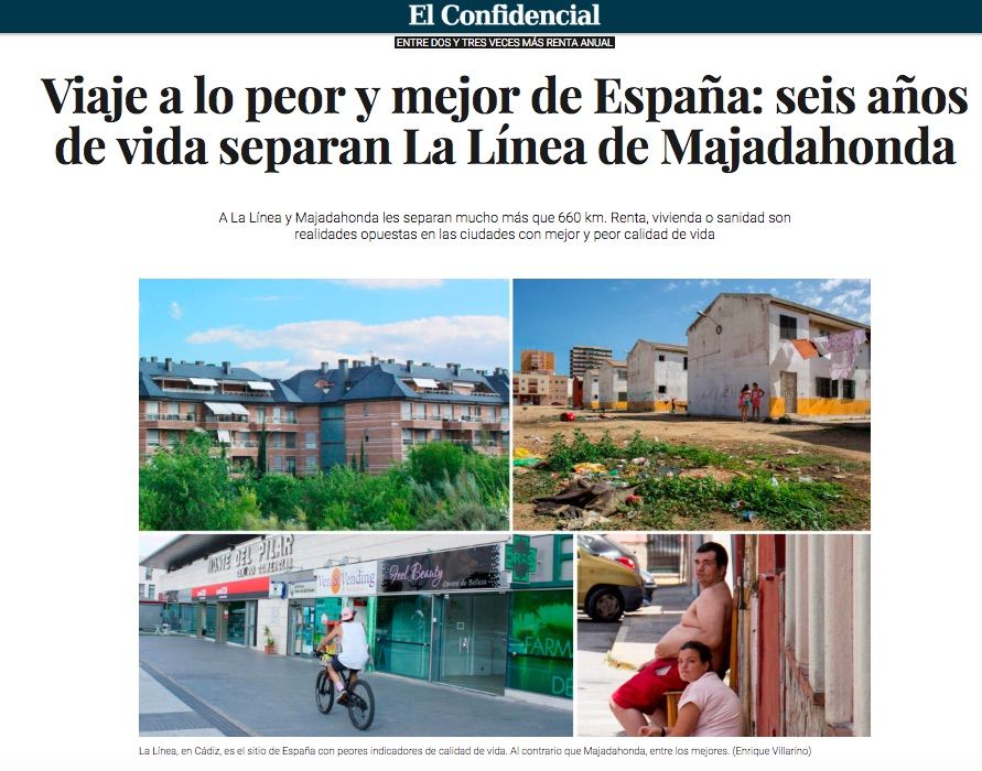 “Viaje a lo mejor y lo peor de España”: Majadahonda (Madrid) frente a La Línea (Andalucía)