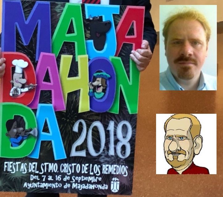 Un arquitecto gana el cartel de las Fiestas de Majadahonda 2018 con una obra de caricaturas y «pop art»