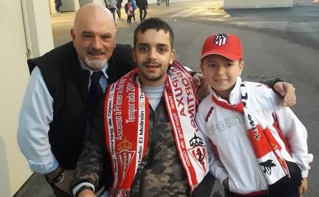 El aficionado de Gijón agredido por los «ultras» visitó el Wanda para ver la Copa contra el Rayo Majadahonda