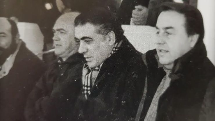 El «palco maldito» del Rayo Majadahonda: Lorenzo Sanz acompaña a Villar, Willy Ortega, Romero de Tejada y Temprado