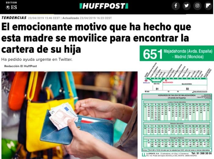 9.000 personas se movilizan para buscar la cartera de una niña de Majadahonda que guardaba el naipe de su abuelo fallecido 9.000 personas se movilizan para buscar la cartera de una niña de Majadahonda que guardaba el naipe de su abuelo fallecido