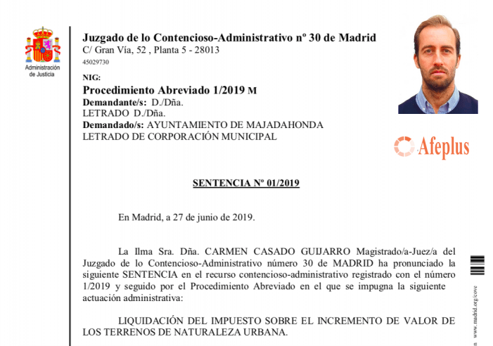 Nueva condena al Ayuntamiento de Majadahonda por cobro indebido de plusvalía Nueva condena al Ayuntamiento de Majadahonda por cobro indebido de plusvalía
