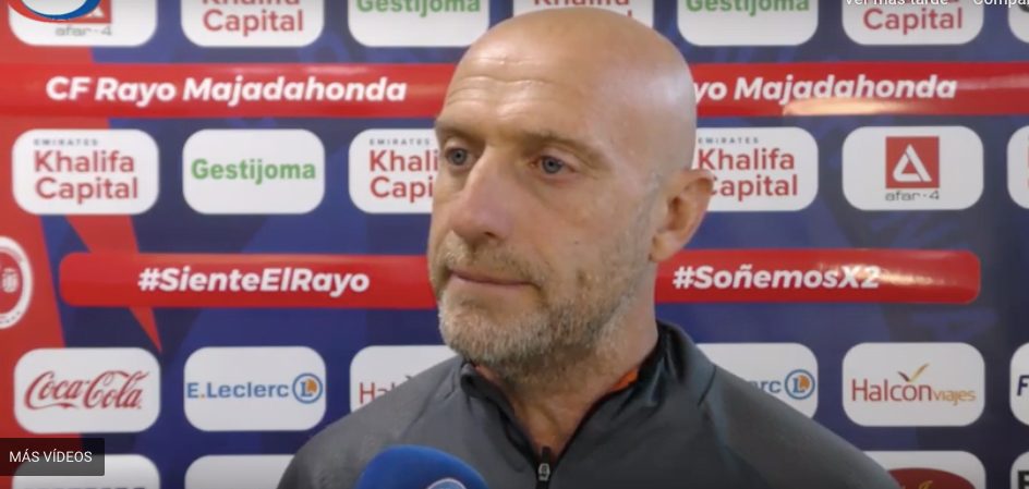 Calero ante el Getafe B: «Notamos que a la gente poco a poco le va gustando más cómo está funcionando el Rayo Majadahonda»