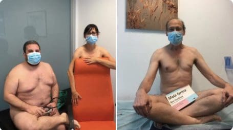 Tres médicos de Majadahonda se desnudan para protestar por la falta de medios de protección