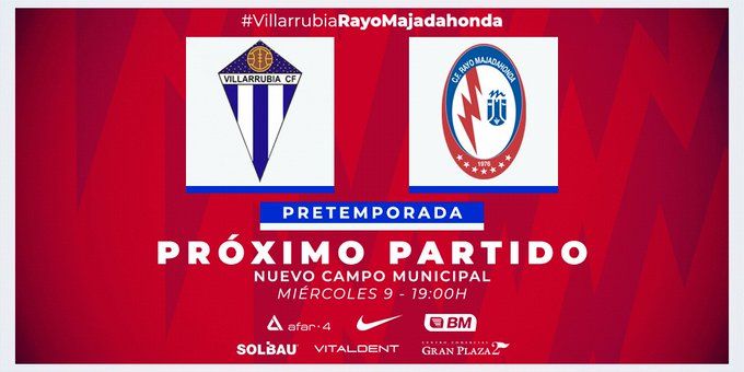 Villarubia (2ªB) contra Rayo Majadahonda, este miércoles por TV