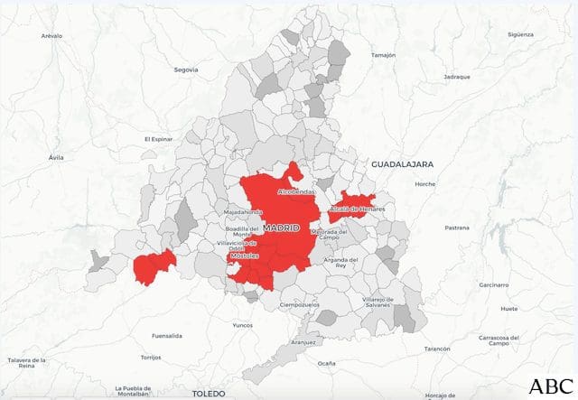 PP “entrega” Madrid y “salva” Pozuelo, Majadahonda y Las Rozas tras la “ruptura sanitaria” con el PSOE