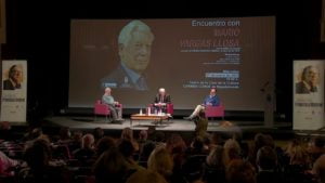 Mario Vargas Llosa durante la conferencia