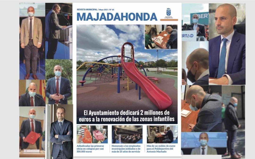 El alcalde de Majadahonda bate su propio récord en la revista municipal: 31 fotos en 40 páginas