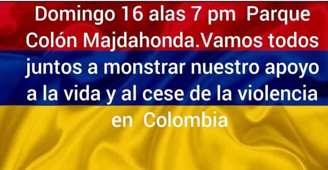Los vecinos latinos de Majadahonda convocan una manifestación de apoyo a Colombia