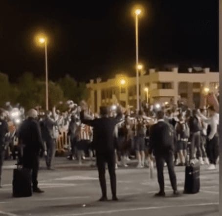 El Atleti festeja en Majadahonda su primera celebración del título de Liga 2020/21