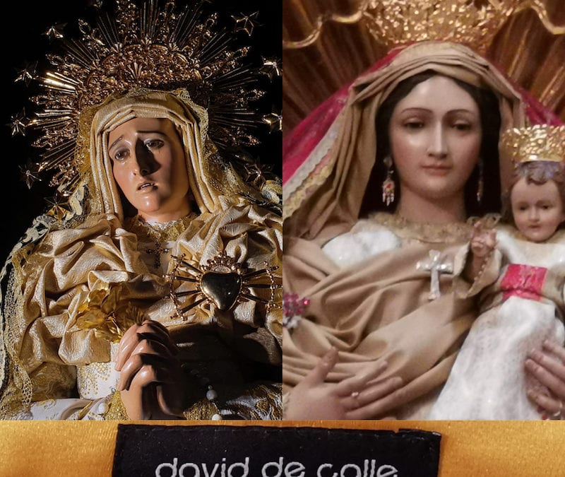 La Virgen de la Alegría deslumbra en Majadahonda con los diseños del modisto David de Calle