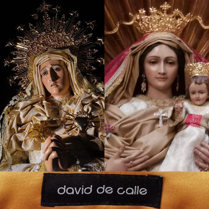 La Virgen de la Alegría deslumbra en Majadahonda con los diseños del modisto David de Calle