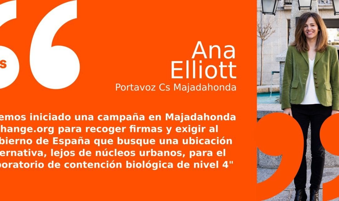 Ana Elliott (Cs): «¿Libertad en Majadahonda?: PP, PSOE y Vox se ponen de acuerdo para intentar censurar en el Ayuntamiento un debate sobre el laboratorio»