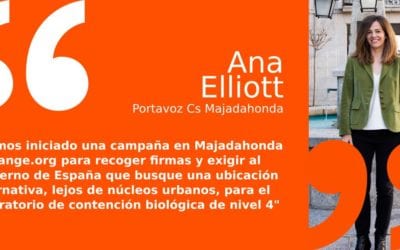 Ana Elliott (Cs): «¿Libertad en Majadahonda?: PP, PSOE y Vox se ponen de acuerdo para intentar censurar en el Ayuntamiento un debate sobre el laboratorio»