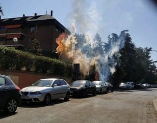 Sucesos Majadahonda: incendio junto al Punto Limpio, pelea de jóvenes en Colón, sepelio de Luis Juárez