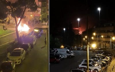 Quema de contenedores en Majadahonda y nuevo robo en la Plaza del Templete: 50 vecinos protestan por la inseguridad