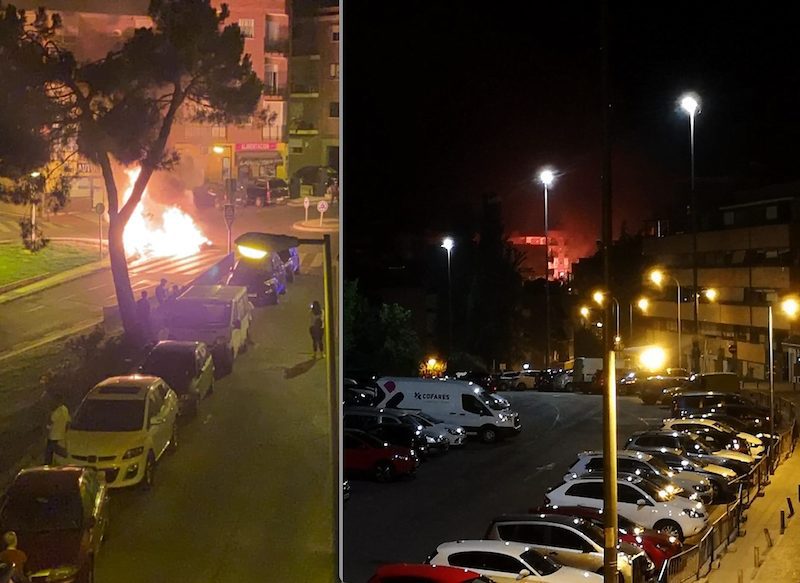 Quema de contenedores en Majadahonda y nuevo robo en la Plaza del Templete: 50 vecinos protestan por la inseguridad