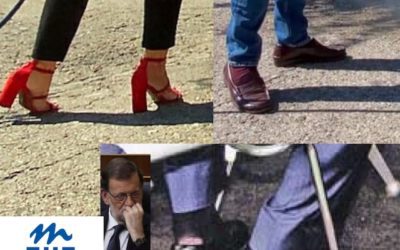 El alcalde y una concejala de Majadahonda se ponen zapatos y tacones para simular ante los niños que limpian las calles