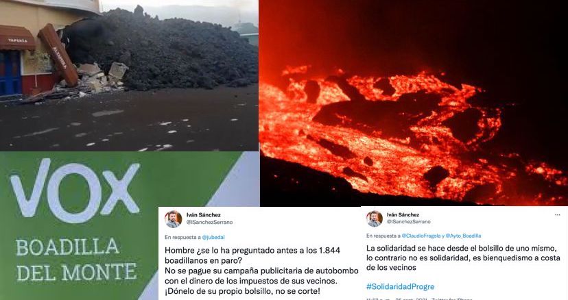 Vox se opone a una ayuda de 12.000 € en Boadilla del Monte para los afectados por el volcán de La Palma