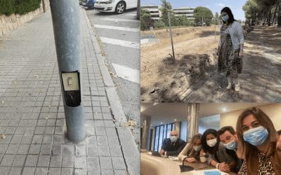 Vecinos de Avenida Guadarrama (Majadahonda) denuncian una farola con cables sueltos por el riesgo para los niños que juegan cerca