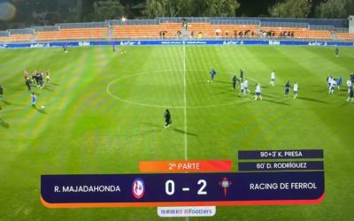 Rayo Majadahonda «resbala» contra la lluvia y un gol anulado mientras el Ferrol se lleva el gato al agua