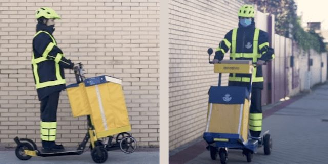 Correos incorpora patinetes y carros eléctricos como los que ya probó en Majadahonda y Las Rozas