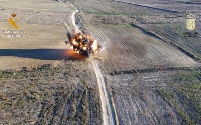 Guardia Civil destruye una bomba de la aviación nazi de la Guerra de 1936 encontrada en Boadilla del Monte