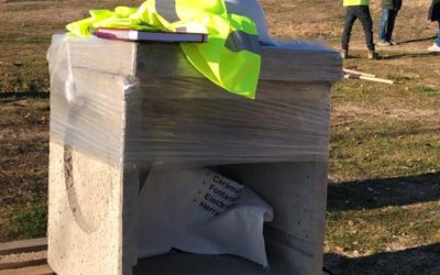 El arzobispo de Madrid pone la primera piedra de la nueva Iglesia de Santa Genoveva (Majadahonda)