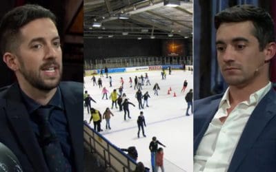 El multicampeón Javier Fernández (Patinaje) en «La Resistencia» con Broncano: sus entrenadores y sus alumnos de Majadahonda
