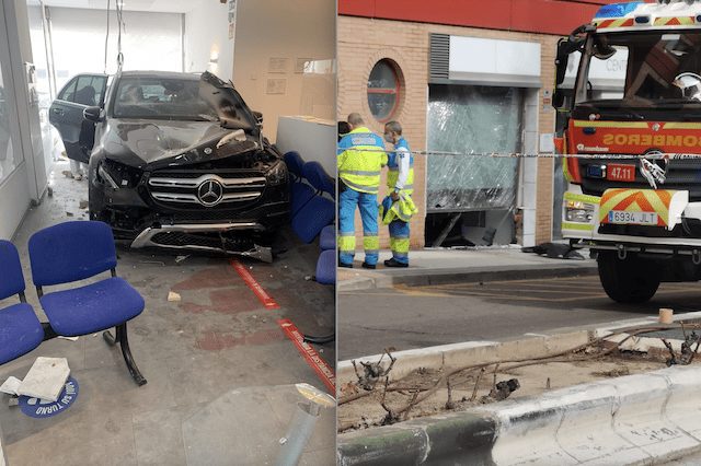 Brutal accidente en Majadahonda: un coche se empotra contra la Clínica Colón y causa heridas a 2 mujeres
