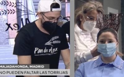 Reportaje en TVE sobre los preparativos de la Semana Santa de Majadahonda 2022: David de Calle, «Albe Estilistas» (Fuencis) y “Pan de Alex”