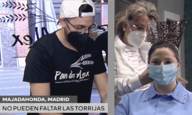 Reportaje en TVE sobre los preparativos de la Semana Santa de Majadahonda 2022: David de Calle, «Albe Estilistas» (Fuencis) y “Pan de Alex”