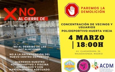 Usuarios afectados por el cierre de Huerta Vieja (Majadahonda) convocan una protesta en la piscina