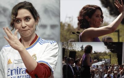 Ayuso en Majadahonda y su anuncio de «mudanza»: «¡Como son los atléticos, con lo generosos que somos los del Real Madrid con ellos!»