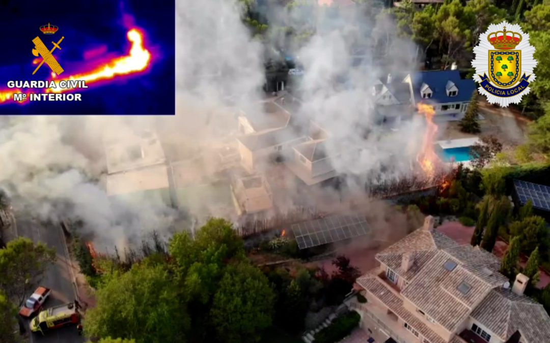 Boadilla: el incendio de unas placas solares quema la casa de unos refugiados ucranianos que habitaban un chalet vecino