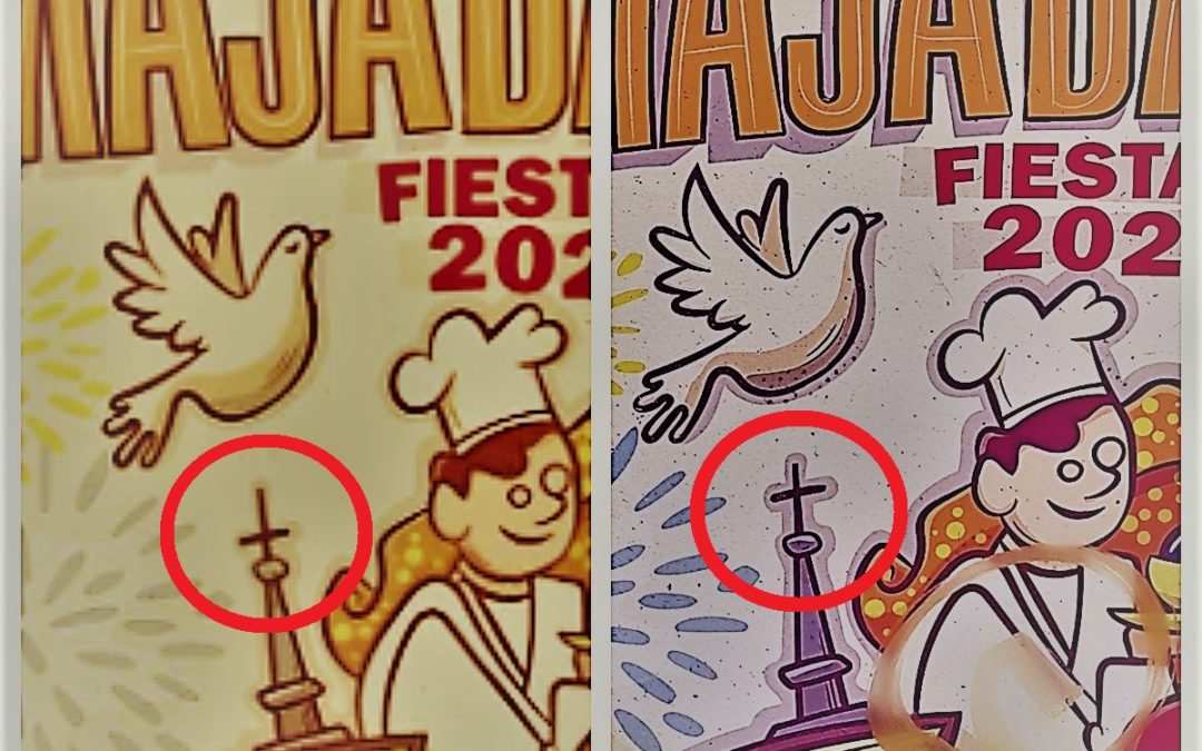 Cartel de las Fiestas Majadahonda 2022: el concejal obliga a la artista a cambiar la cruz invertida 