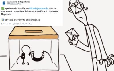 El Ayuntamiento de Majadahonda advierte que seguirá cobrando la zona azul y las multas porque la votación que perdió «no tiene carácter vinculante»