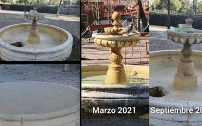 El Ayuntamiento de Majadahonda destruye la tradicional fuente de la plazoleta de Santa Catalina