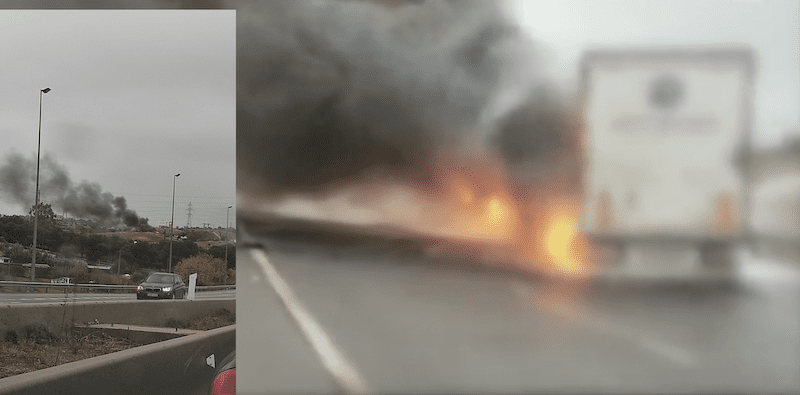 El incendio del camión en la M-50 Majadahonda afectó a M-40 y M-30 y atrapó a miles de conductores 6 horas hasta la noche