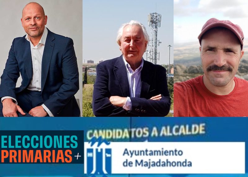David Rodríguez (PSOE), Carlos Bonet (Vecinos por Majadahonda) y Roberto Martin (Podemos), primeros candidatos 2023 a la alcaldía
